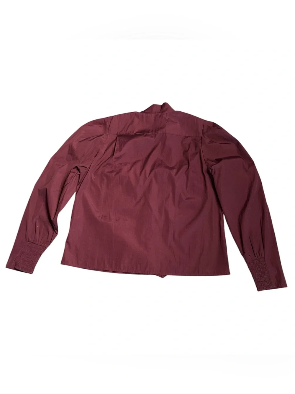 Madewell V-Neck Button-Front Top burgundy Women’s Size L NWT
